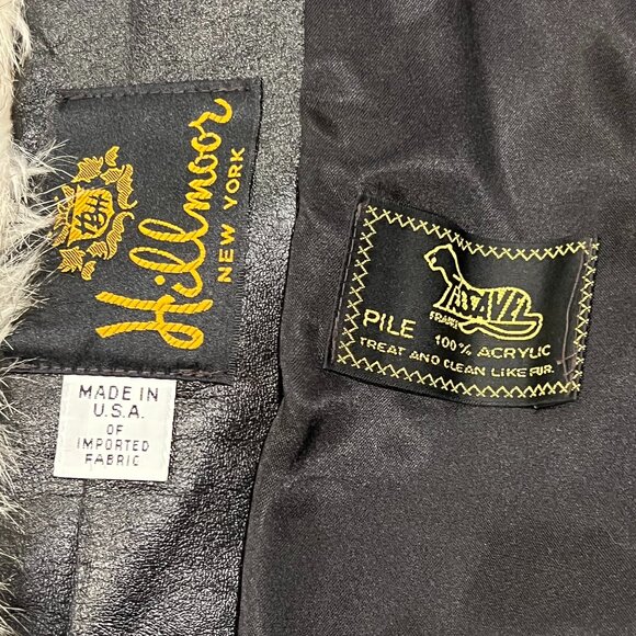 Hillmoor Faux White Fox Fur Coat, USA, White Black, M - Picture 3 of 11